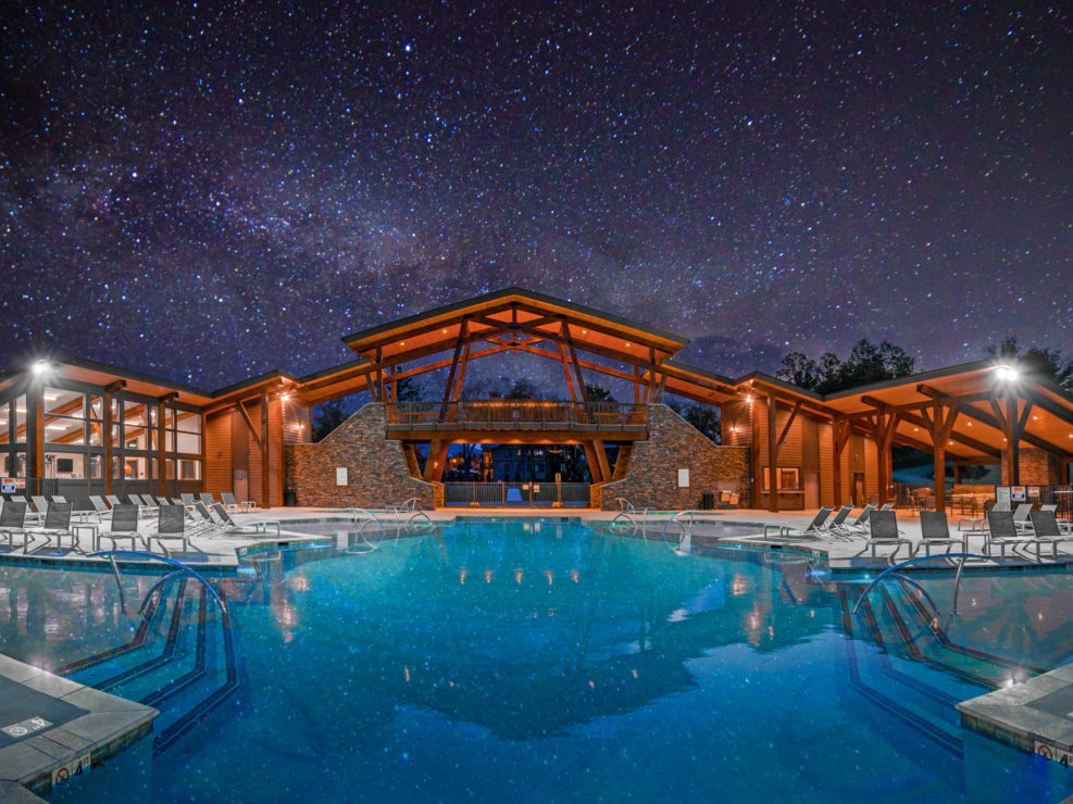 Summit Pool Pavilion with Night Stars