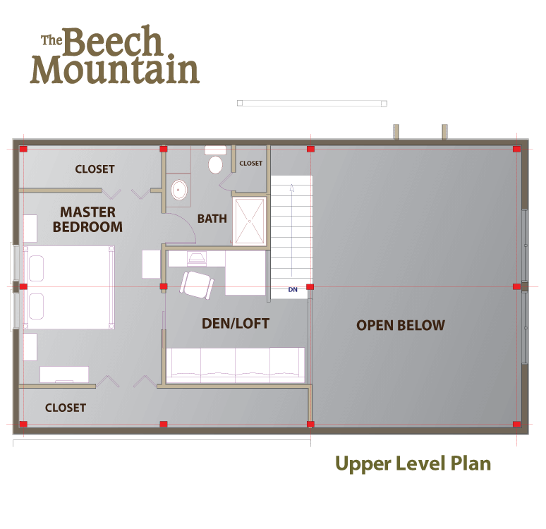 Beech Mountain Upper Level Plan