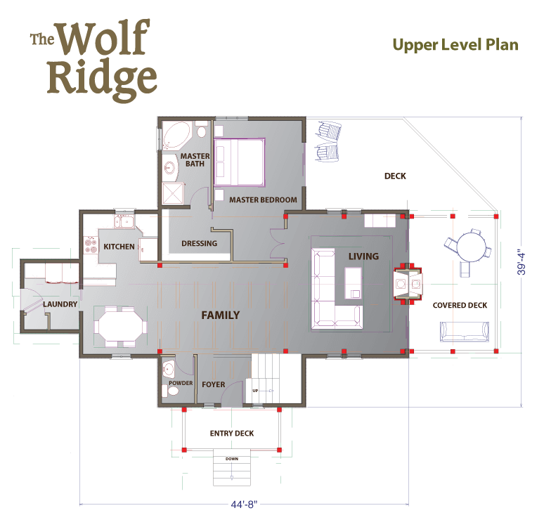 Wolf Ride Top Floor Layout - Floor Plan