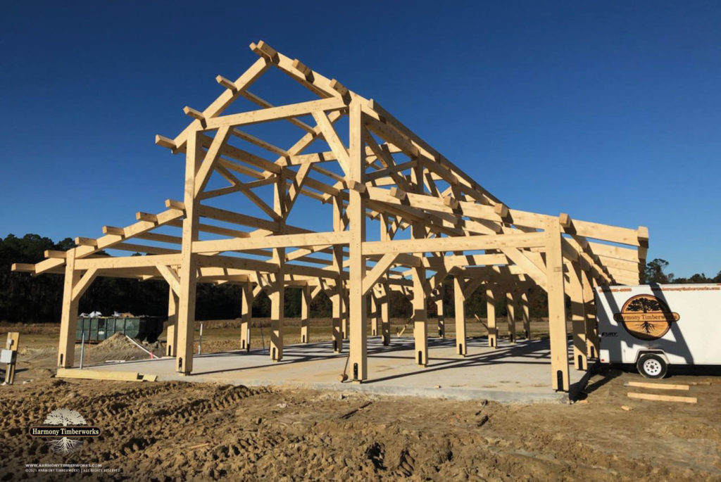 Timber Frame Barn Construction