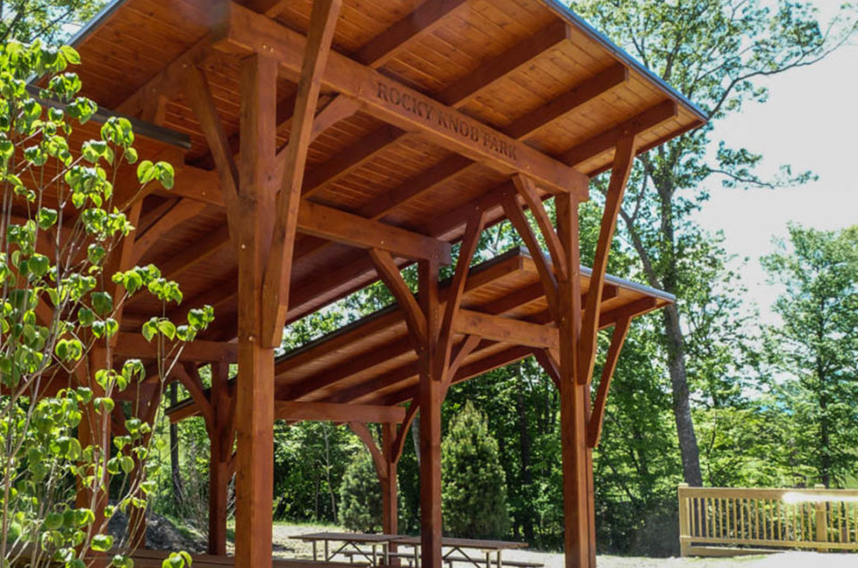 Rocky Knob Park Timber Frame Picnic Shelter