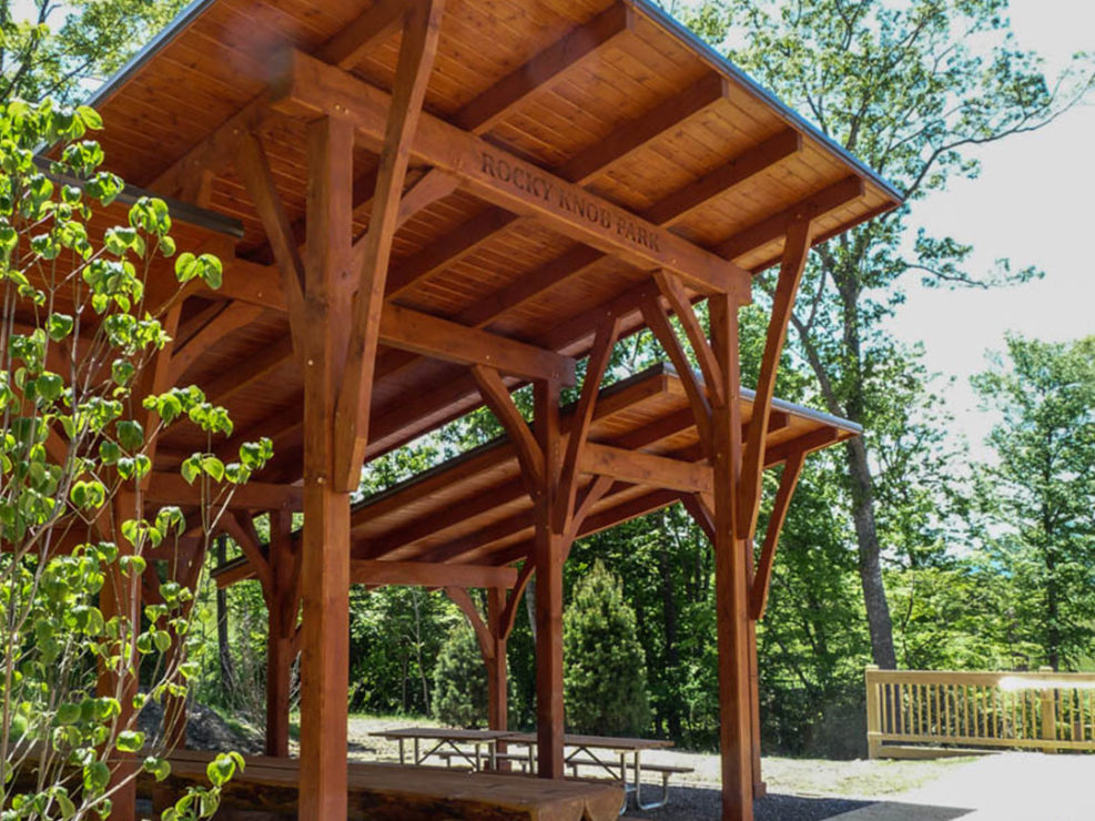 Rocky Knob Park Timber Frame Picnic Shelter