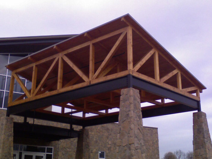 Commercial Timber Frame Entryway