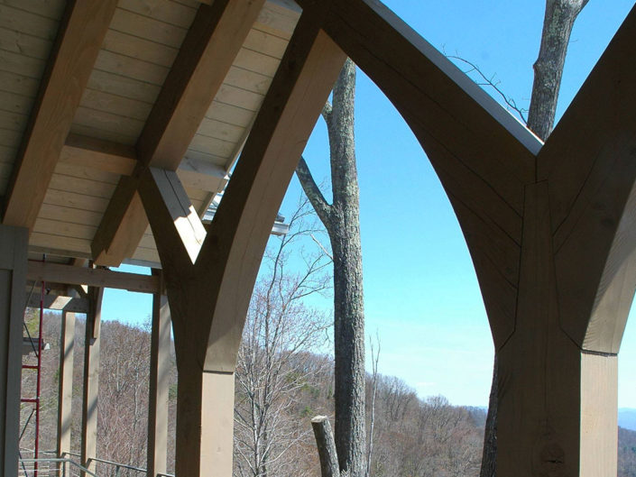 Timber Frame Covered Deck