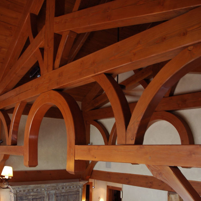 Timber Frame Craftsman Truss - Great Room Detail