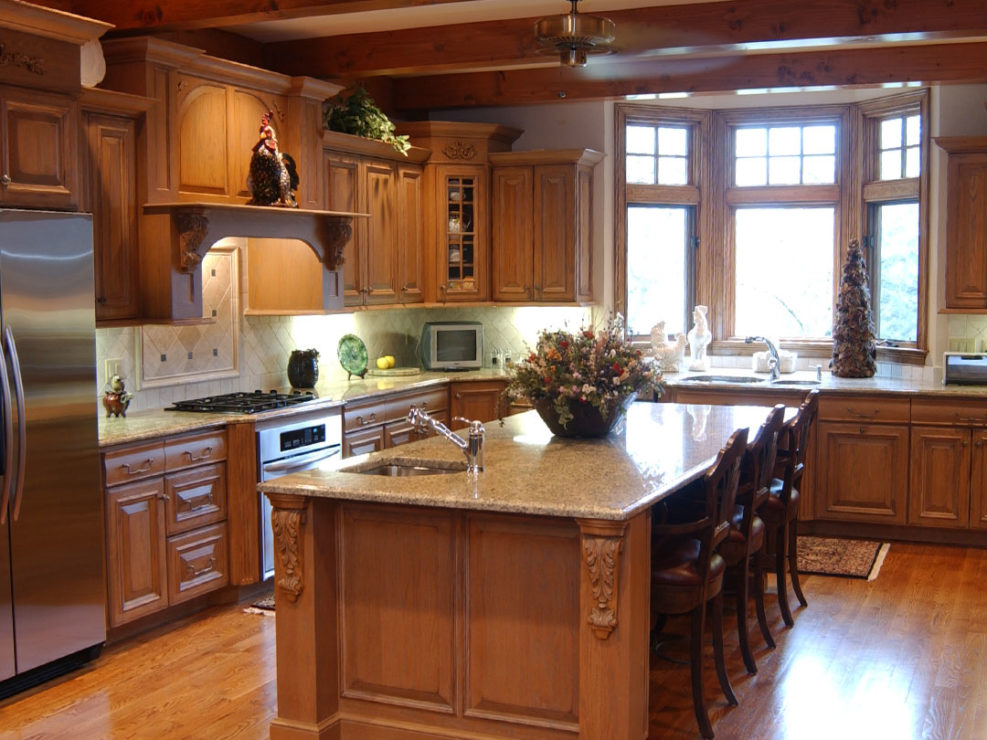 Luxury Custom Home Timber Frame Kitchen Ceiling