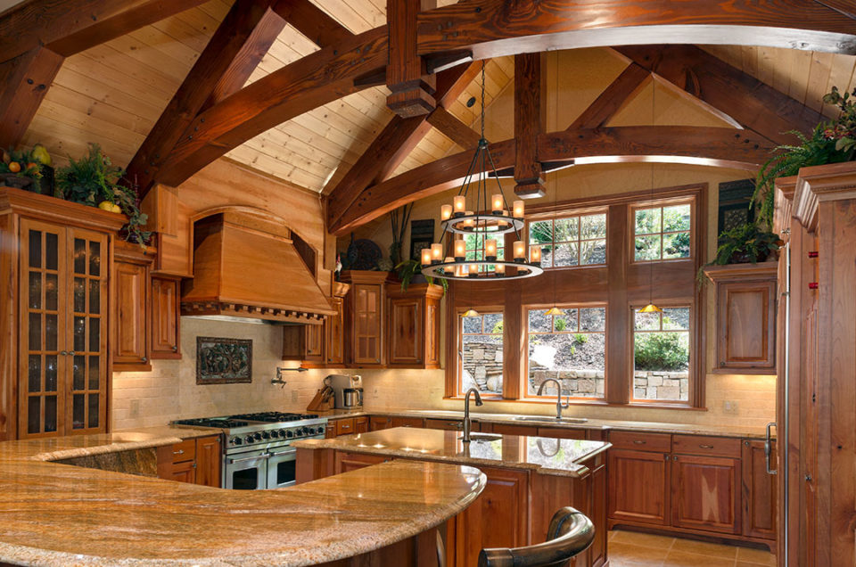 Timber Frame Luxury Home Kitchen