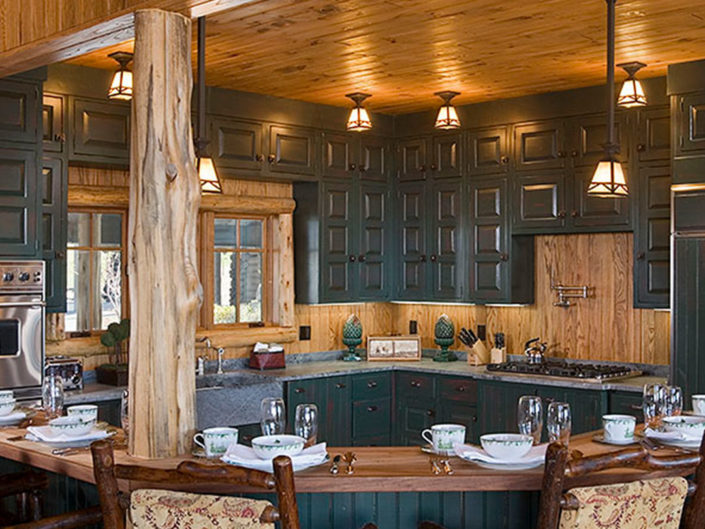 Timber Post Luxury Home Kitchen