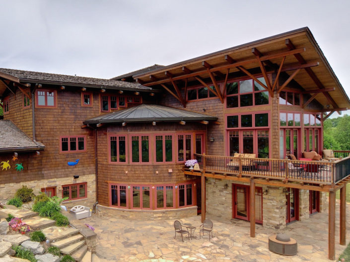 Custom Timber Frame Home Exterior