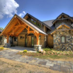 Custom Luxury Timber Frame Home Entryway