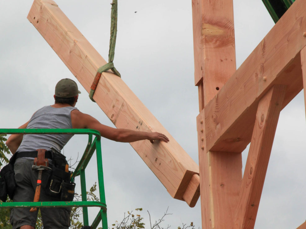 Timber Frame Barn Construction