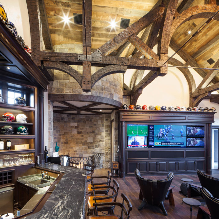 Custom Timber Frame Home Man Cave