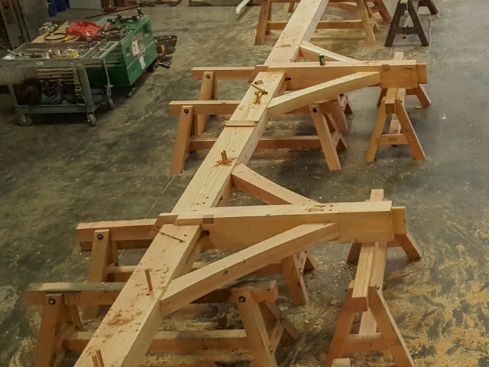 Timber Frame Barn Shop Assembly