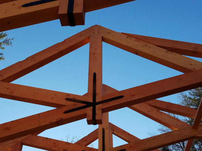 Timber Frame Steel and Wood Truss Detail