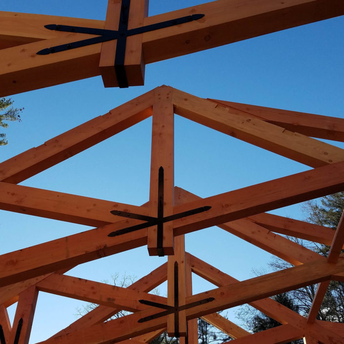 Timber Frame Steel and Wood Truss Detail