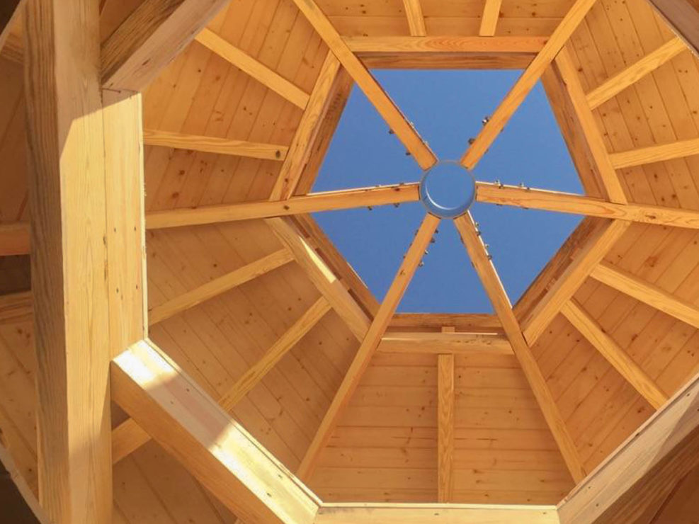 Hexagonal Timber Frame Roof Structure
