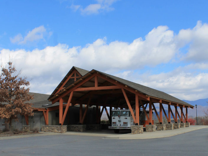 Timber Frame Vehicle Shelter Pavilion