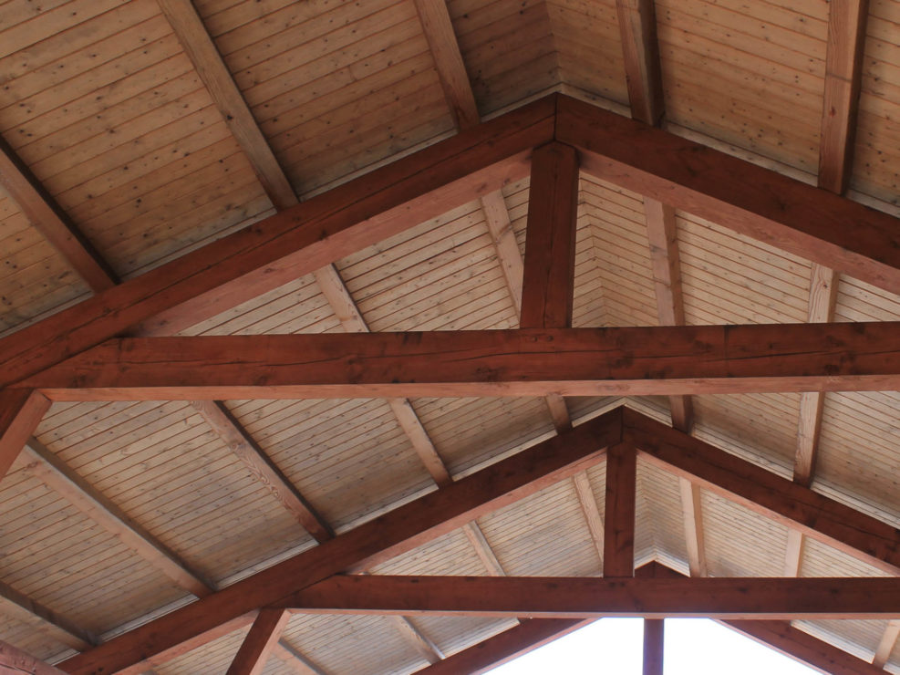 Timber Frame Pavilion Interior Detail