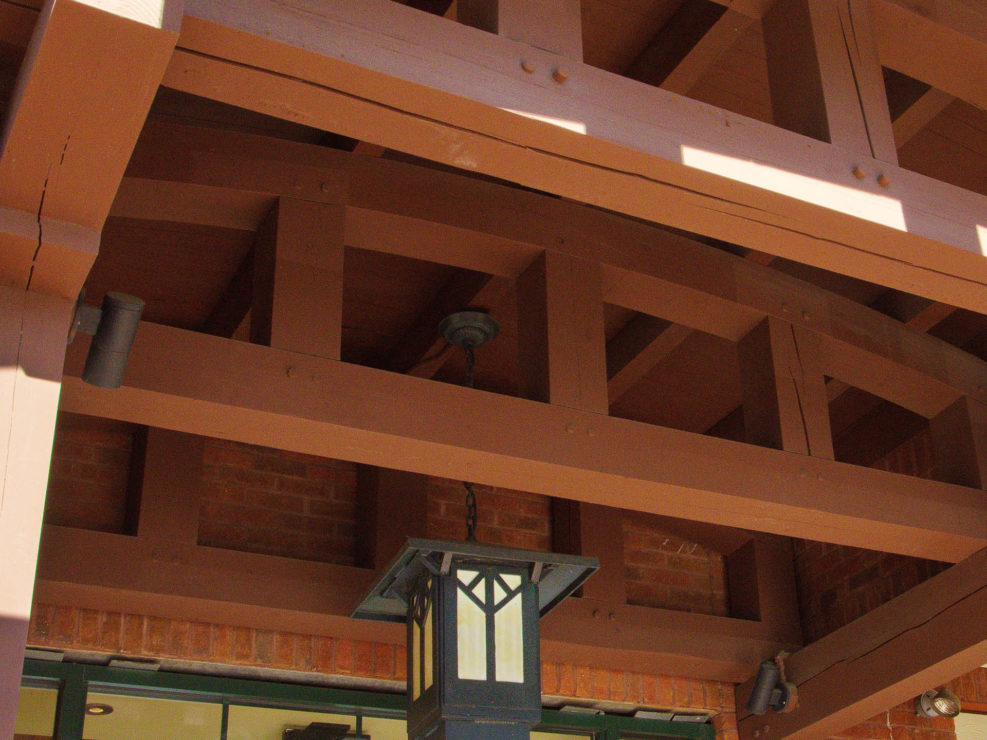 Commercial Timber Frame Entryway Detail