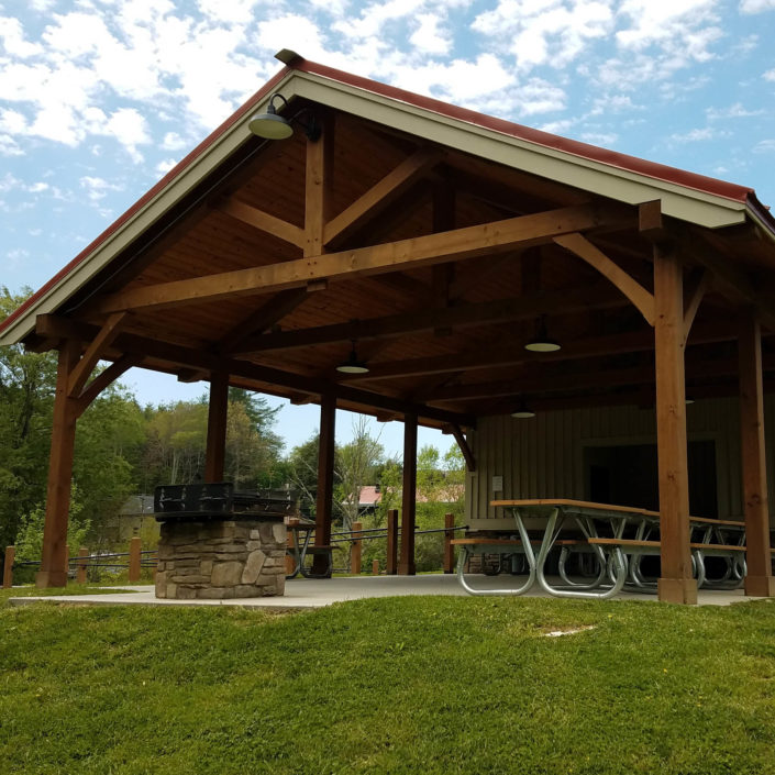 Timber Frame Park Picnic Shelter