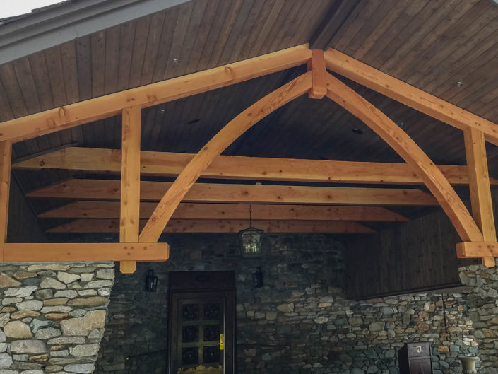 Hound Ears Clubhouse Timber Frame Entryway