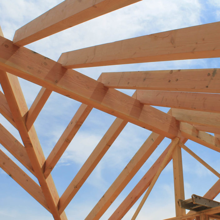 Timber Frame Cabin Roof Construction