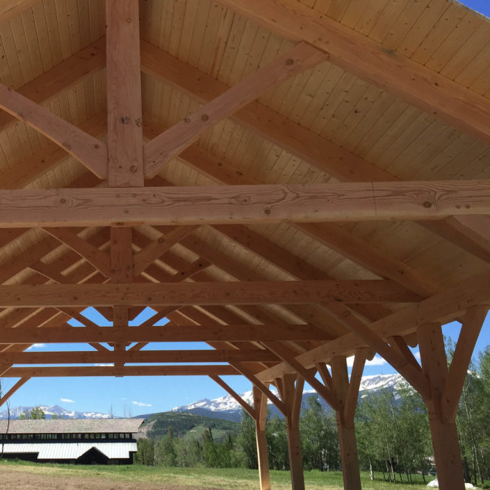 Timber Frame Pavilion Interior Detail