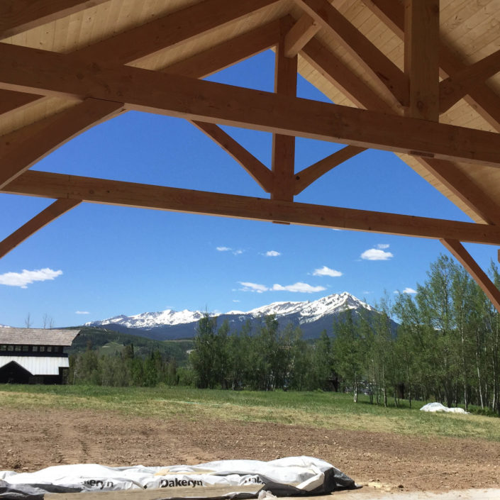 Timber Frame Pavilion Interior Detail