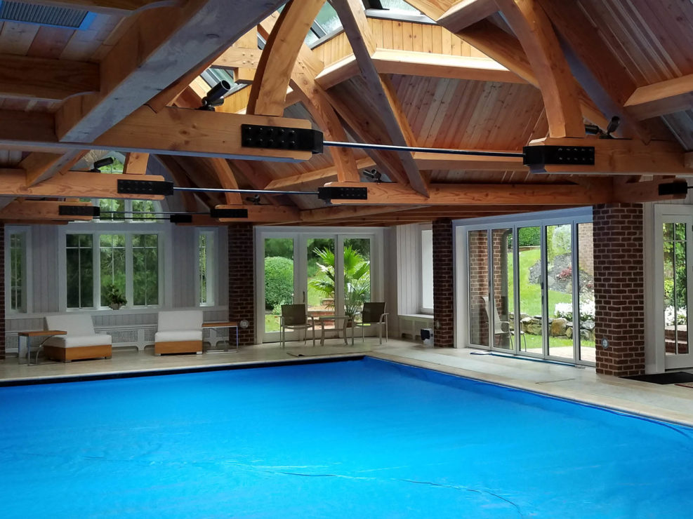 Timber Frame Pool Enclosure Interior