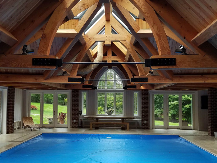 Timber Frame Interior Pool Enclosure
