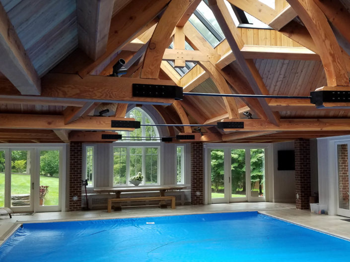 Steel & Wood Timber Frame Pool Enclosure
