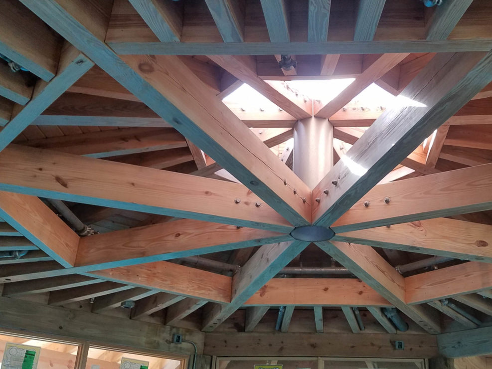 Commercial Building Octagonal Roof Structure