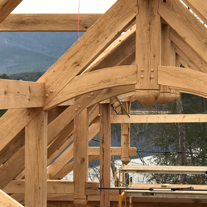 Timber Frame Construction with Hammerbeam Truss