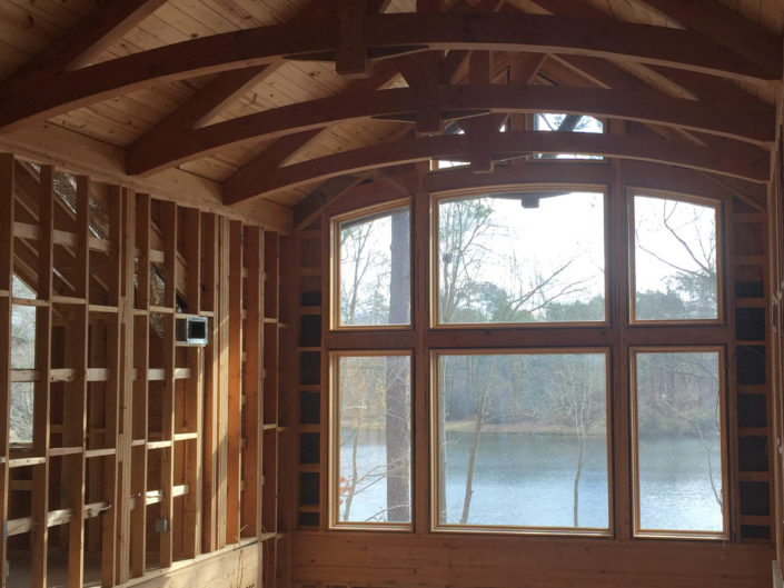 Timber Frame Construction Interior View