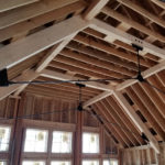 Timber Frame Ceiling Detail - Steel Rod Connections
