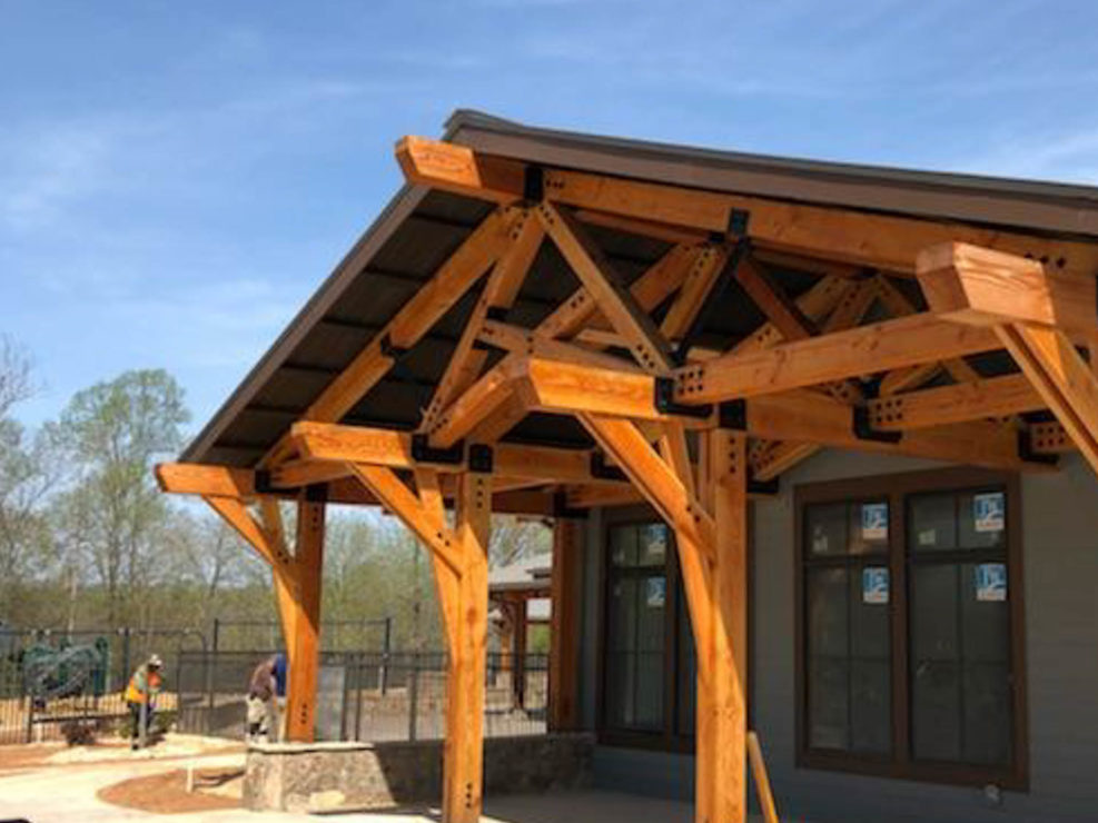 Commercial Timber Frame Entryway