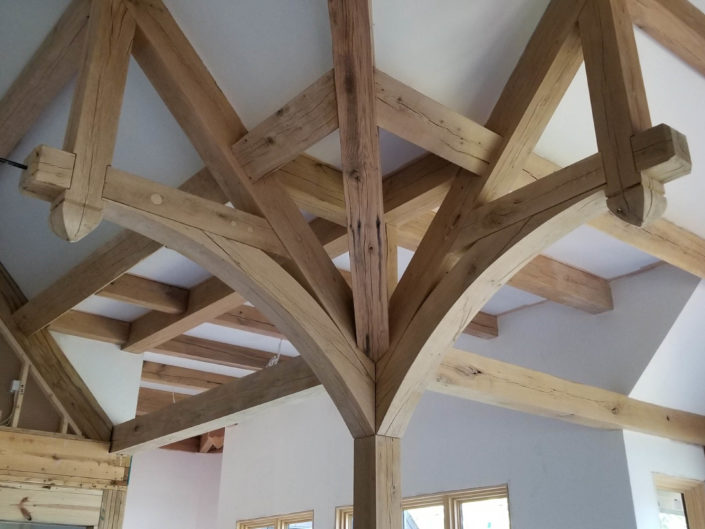 Timber Frame Interior Ceiling Intricate Support Structure