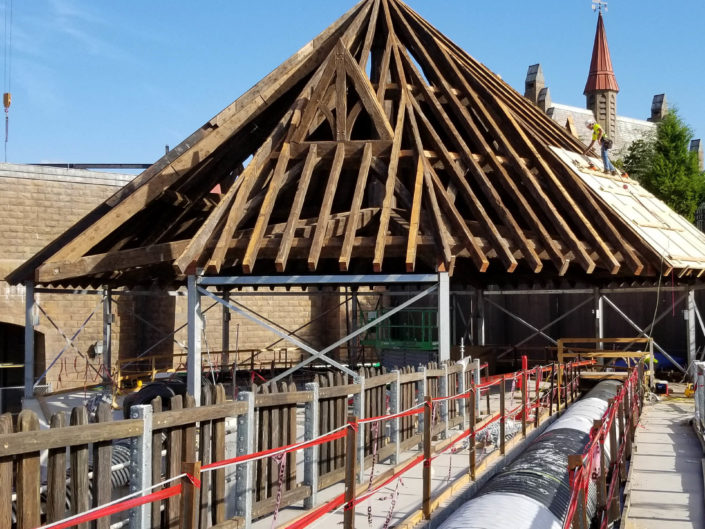 Commercial Timber Frame Roof Construction