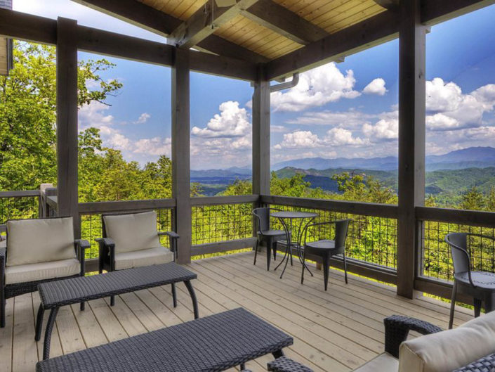 Timber Frame Home Covered Deck