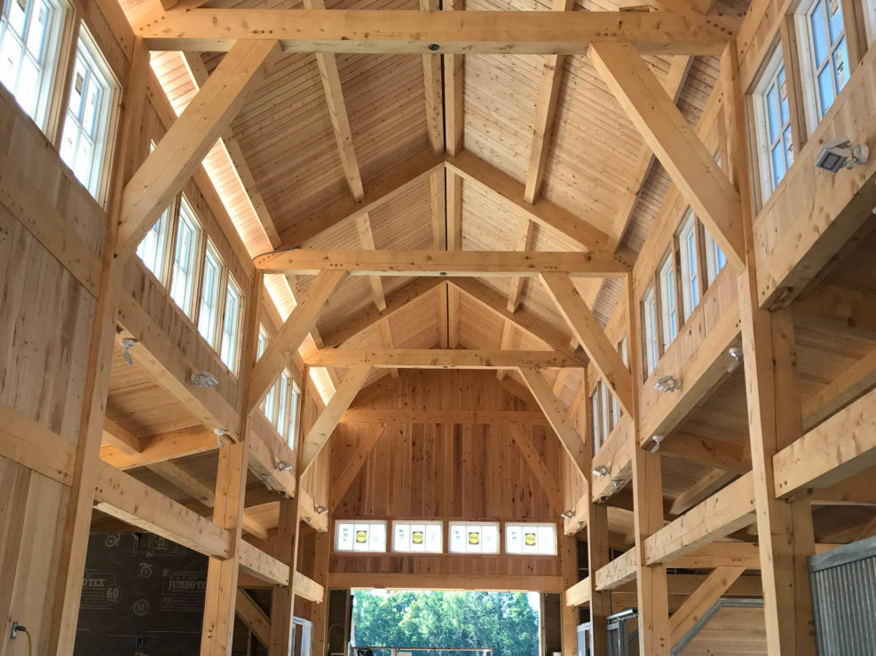 Timber Frame Post & Beam Horse Barn Construction