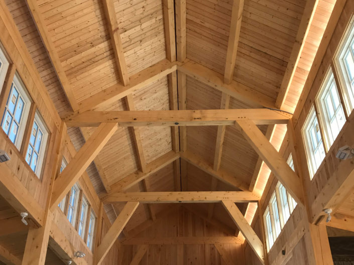 Timber Frame Barn Interior Ceiling Detail