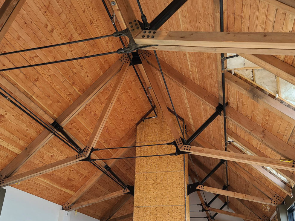 Ceiling Trusses with Steel Rods & Connectors