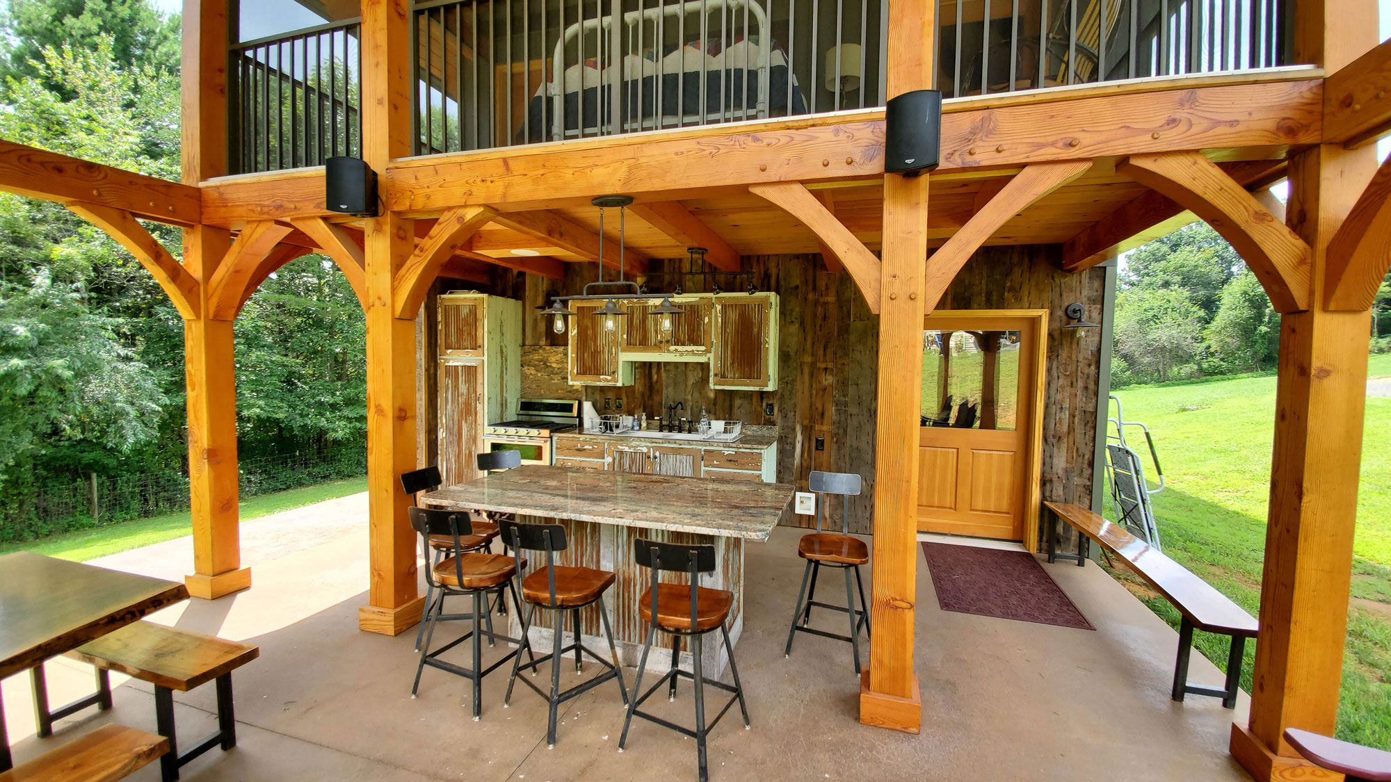 Timber Frame Covered Bar Pavilion