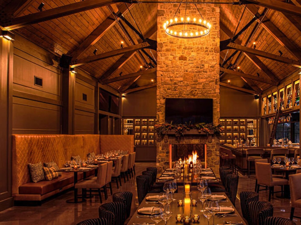 Timber Frame Dining Room Ceiling with Steel Truss Connectors