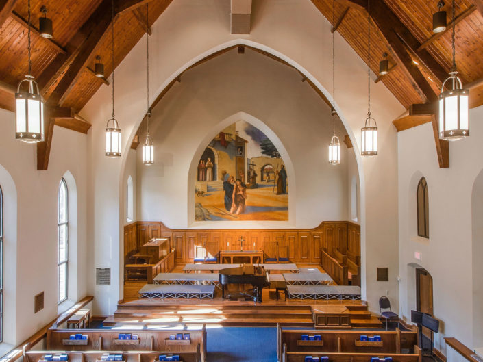 Timber Frame Church Interior