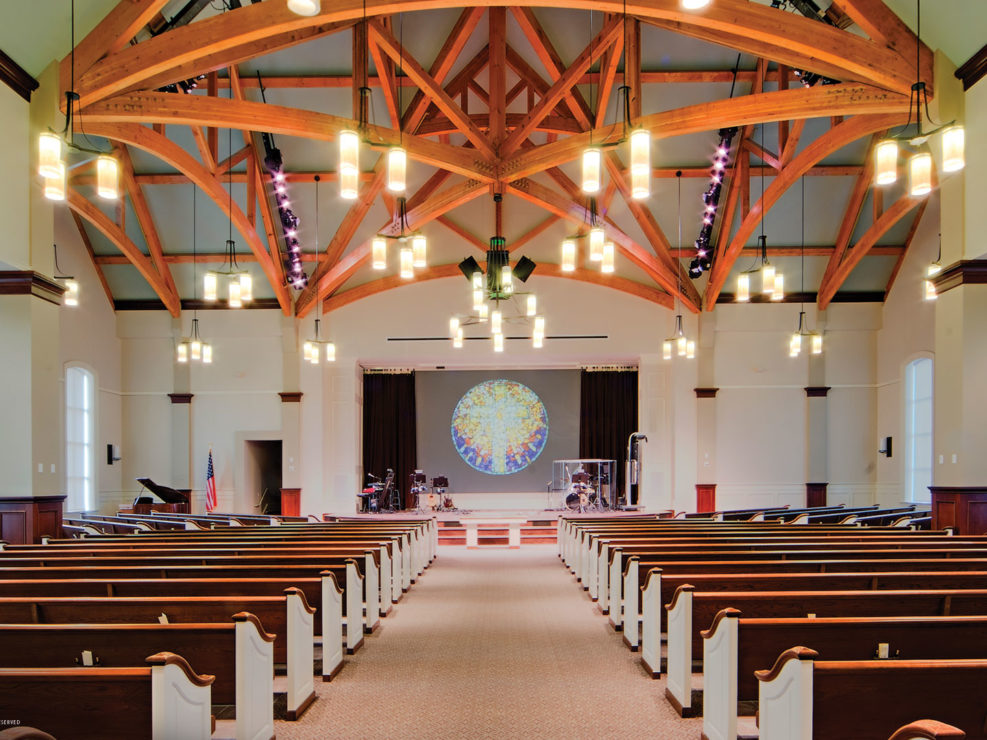 Church Ceiling Arched Timber Frame Trusses