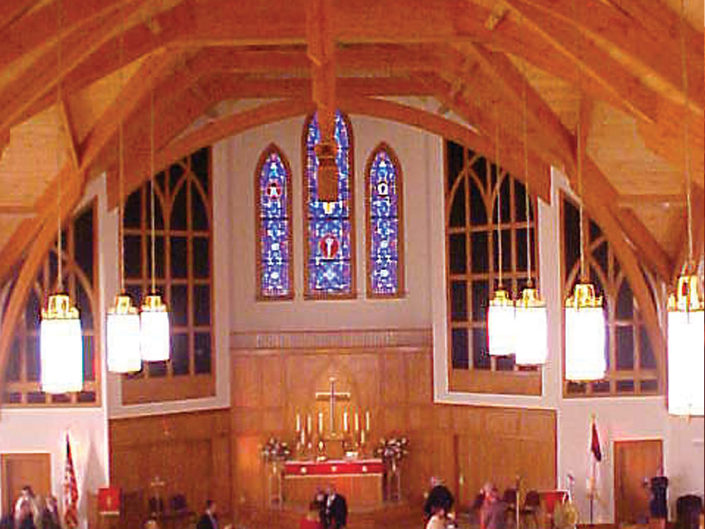 St. John's Church Timber Frame Sanctuary Ceiling