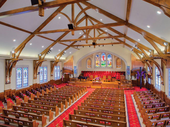 Church Timber Frame Ceiling Project