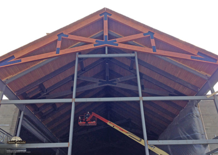 Large Commercial Timber Frame Roof Project