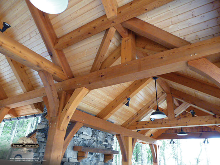 Timber Frame Pavilion Interior Truss Detail
